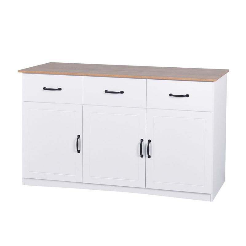 Anti-tilt Classic Wooden Storage Cabinet (White)