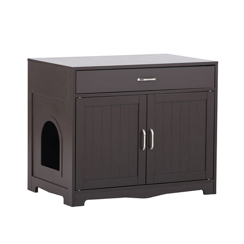 2 Doors Furniture Side Table with Hidden Plug