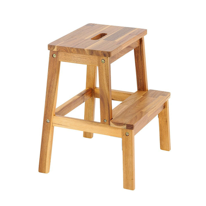 Acacia Wooden Two Step Stool