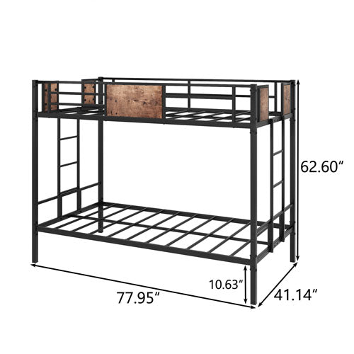 Twin Sized Bunk Bed Bedframe with Ladder