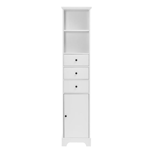 Freestanding Bathroom Cabinet with Adjustable Shelf (White)