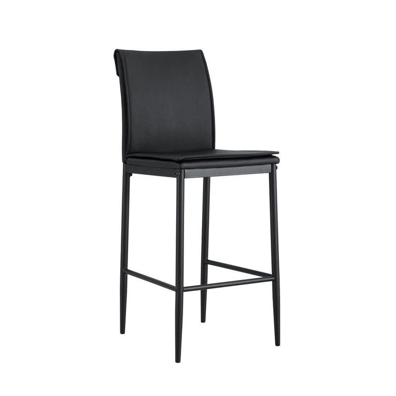 Modern Back Support Bar Chairs with Metal Legs 2pcs