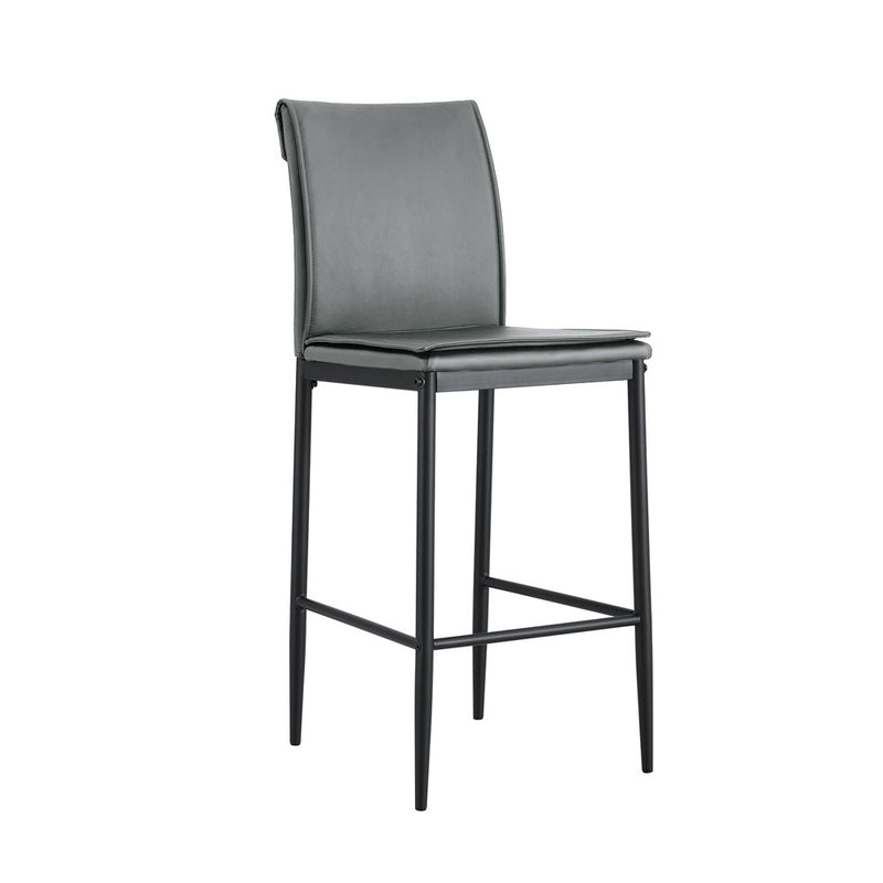 Modern Back Support Bar Chairs with Metal Legs 2pcs