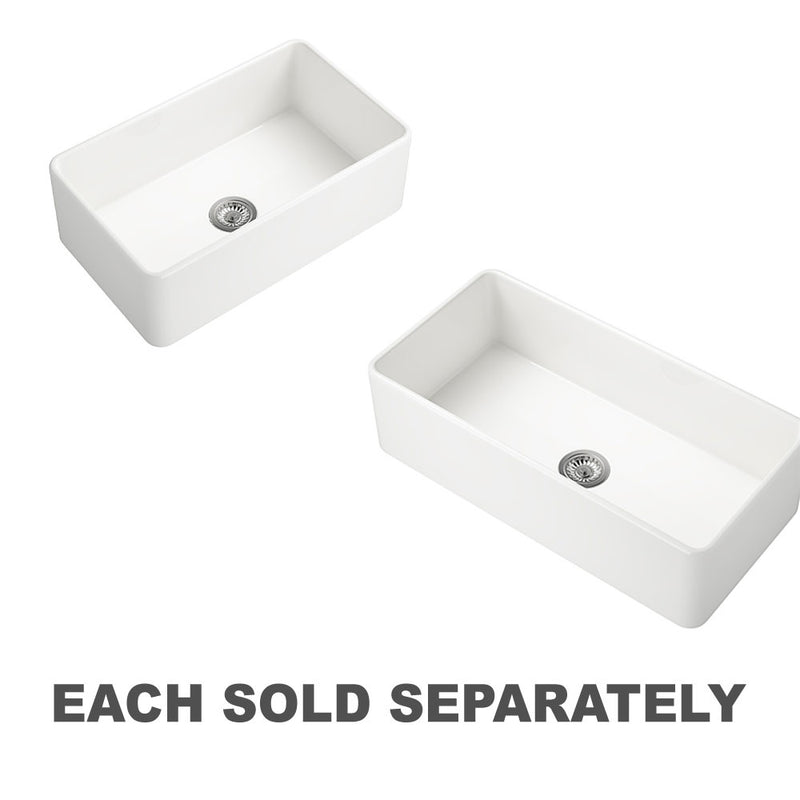 Single Undermount White Farmhouse Kitchen Sink