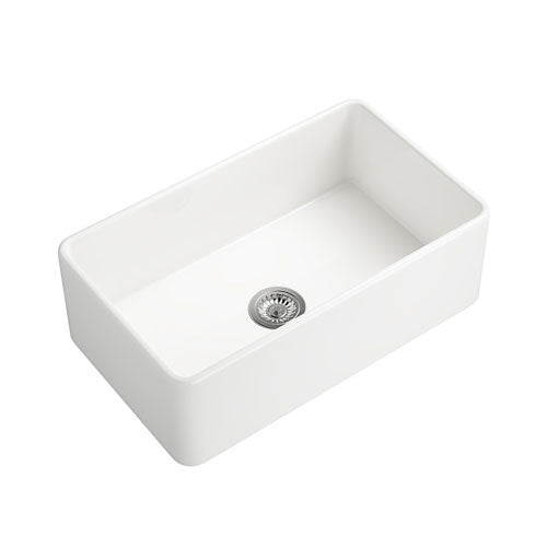 Single Undermount White Farmhouse Kitchen Sink