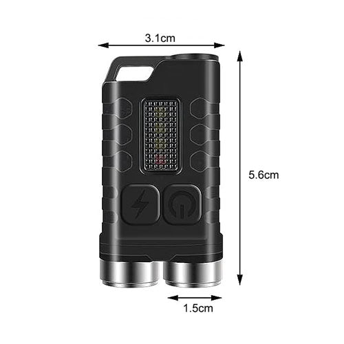 Mini LED Flashlight Keychain Magnetic Torch 900LM