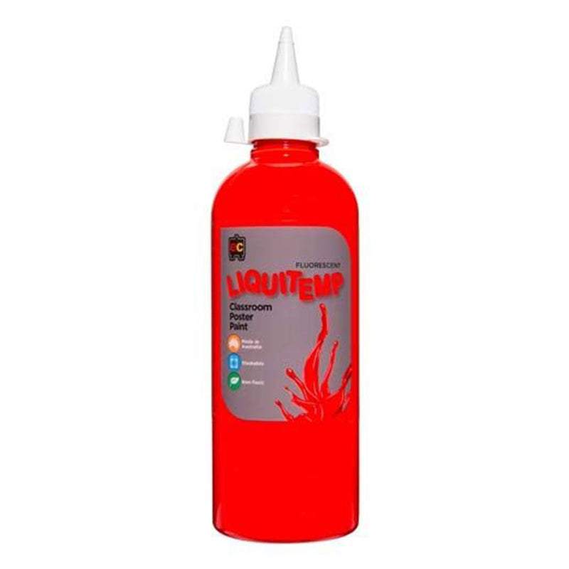 Non-Toxic Water Based Liquitemp Poster Paint 500mL (Fluoro)