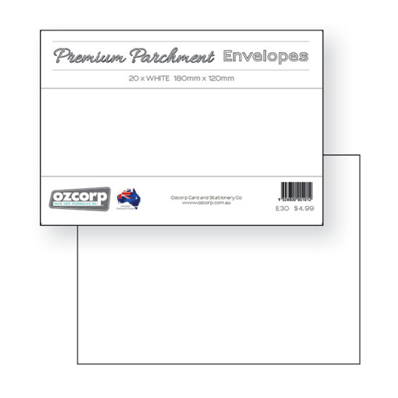 Ozcorp C6 Premium pergamino Sobre 20pcs (18x12 cm)