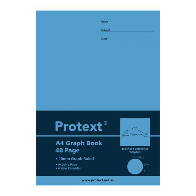 Protext A4 Dolphin Graph Book 48pg 10mm