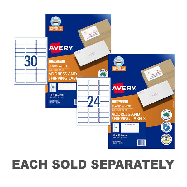 Avery Quick Peel Inkjet Addressing Label 50pcs