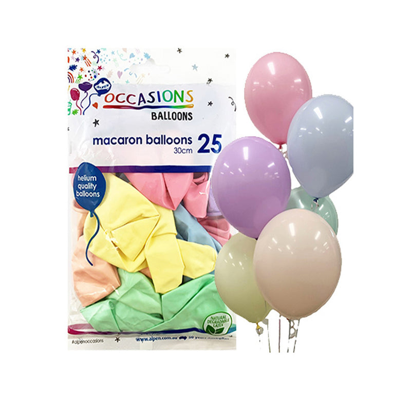 Alphen Macaron Pastel Globos 30 cm (25pcs)