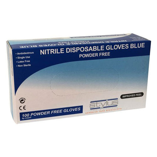 Stylus Disposable Nitrile Gloves 100pk (Blue)