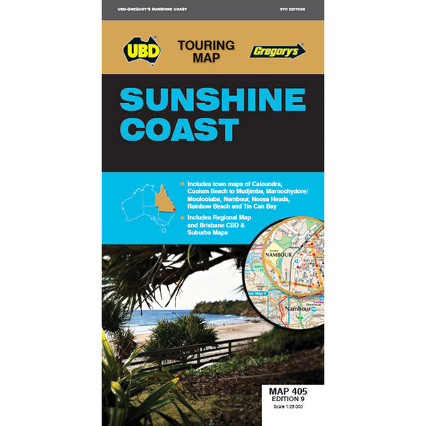 UBD Gregory's Sunshine Coast Map 9th Edition