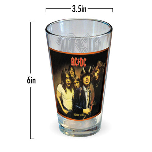 AC/DC Classic Covers Pint Glass 4-Pack 16oz