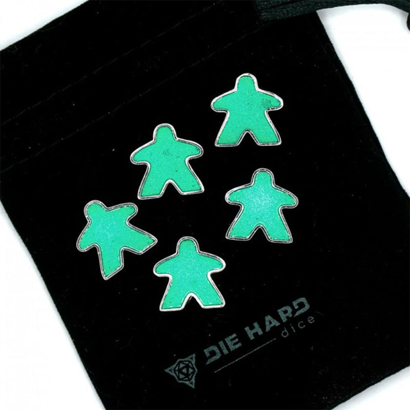  Meeples de metal platino DHD con bolsa (juego de 5)