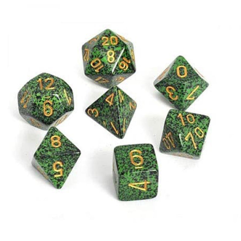  Juego de 7 troqueles poliédricos Chessex moteados