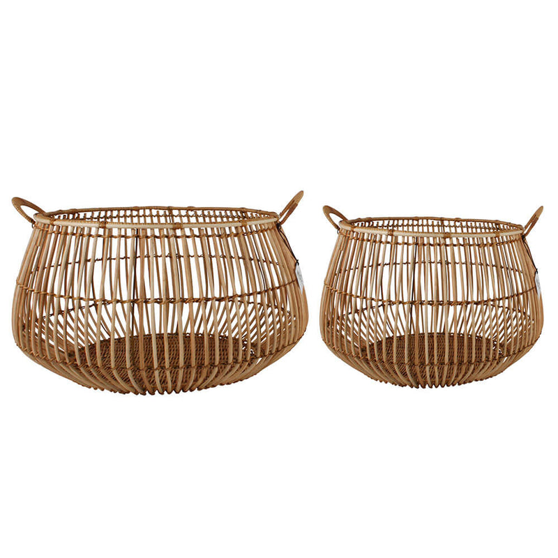 Aesha Set of 2 Rattan Baskets Large