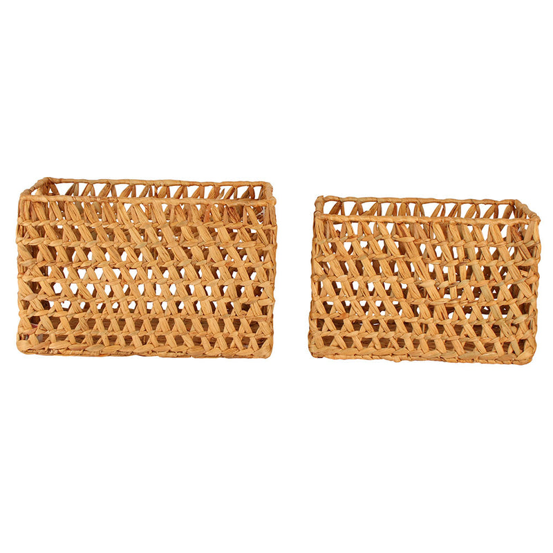 Poe Water Hyacinth Baskets (Set of 2)