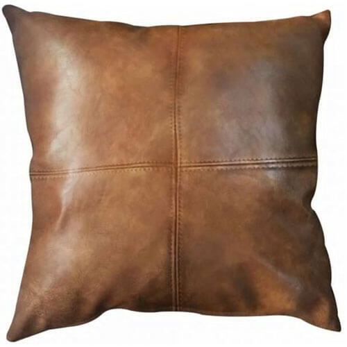 Bangalow Square Cushion w/ Fill PU Leather (50x50cm)