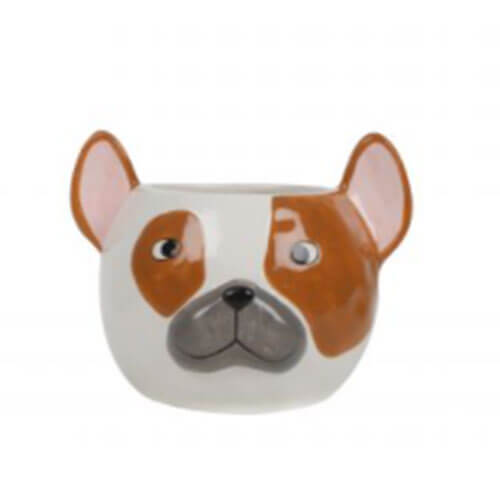 French Bulldog Dolomite Planter Pot