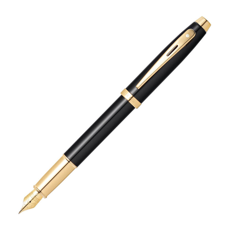  Pluma estilográfica Sheaffer 100 lacada en negro con oro