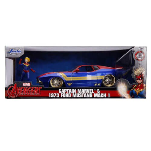 Cap Marvel 1973 Ford Mustang Mach 1 1:24 Hollywood Ride