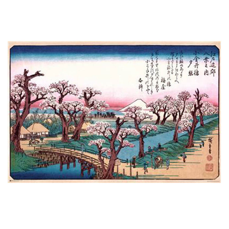 Hiroshige Evening Glow at Koganei Poster