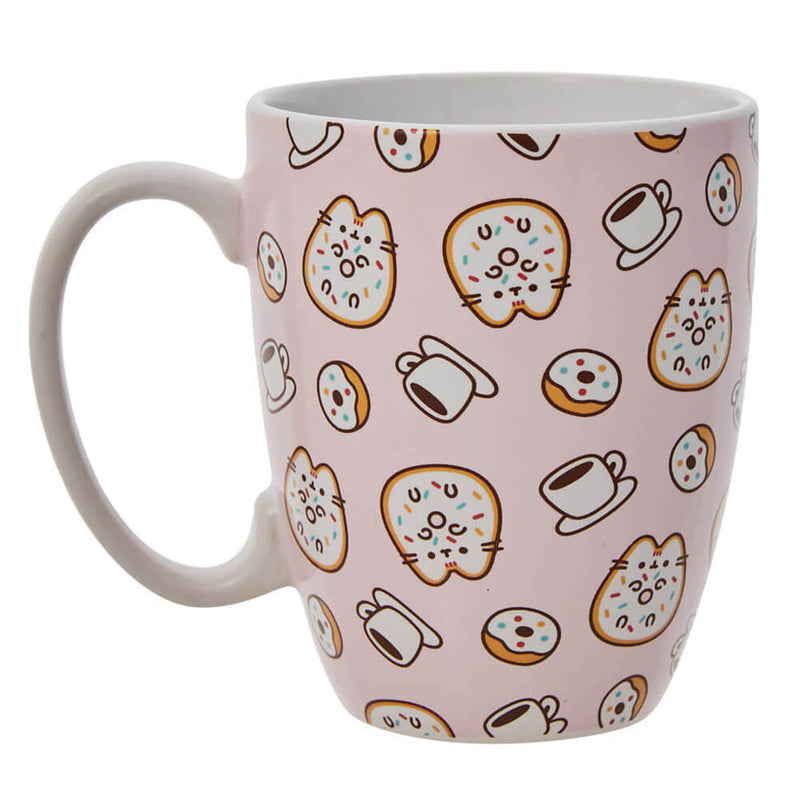 Pusheen Pink Donuts & Coffee Mug