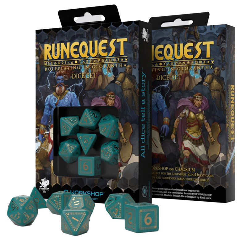  Q Workshop Juego de dados Runequest 7 piezas