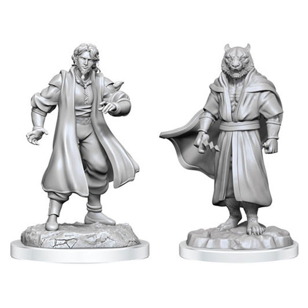 Critical Role Unpainted Sorcerer Mrchant & Tiger Demon Minis