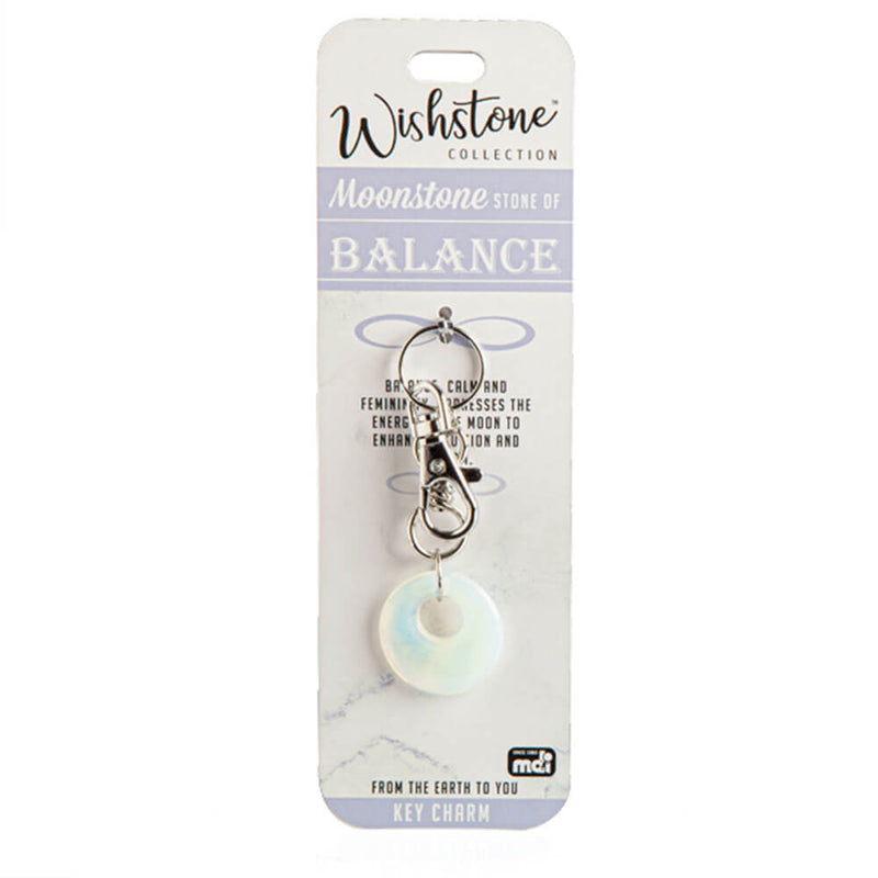 Wishstone Collection Moonstone Key Charm