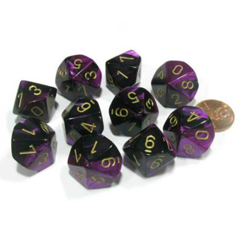 CHESSEX D10 Conjunto de Géminis poliédricos de 10 morir