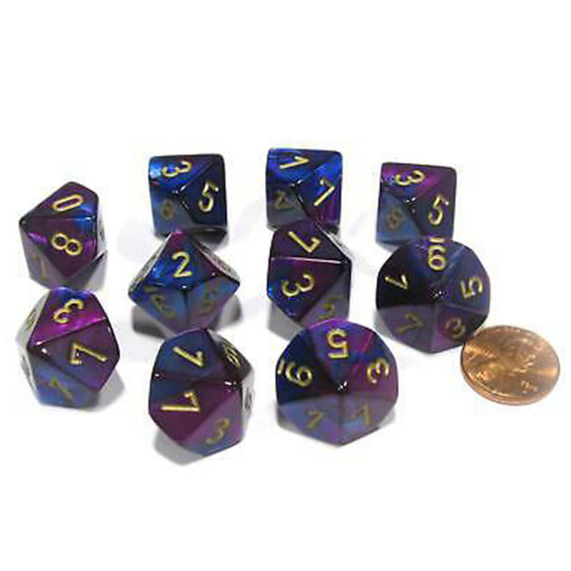 CHESSEX D10 Conjunto de Géminis poliédricos de 10 morir