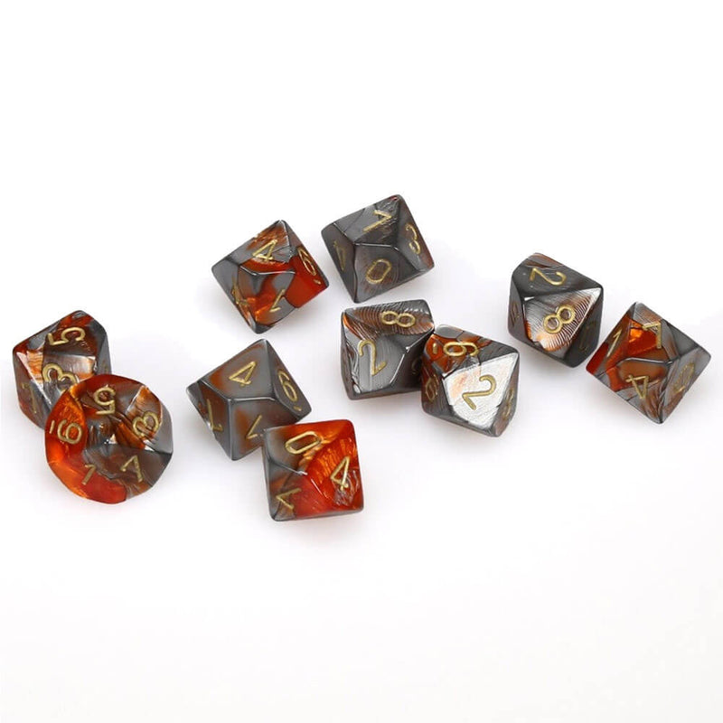 CHESSEX D10 Conjunto de Géminis poliédricos de 10 morir