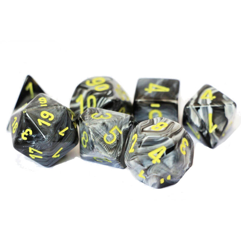 CHESSEX D10 Conjunto de vórtice de 10 moririos poliédricos