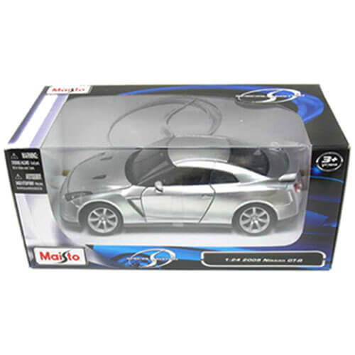 Newray 1:24 Diecast Car Nissan Gtr 2009 Silver