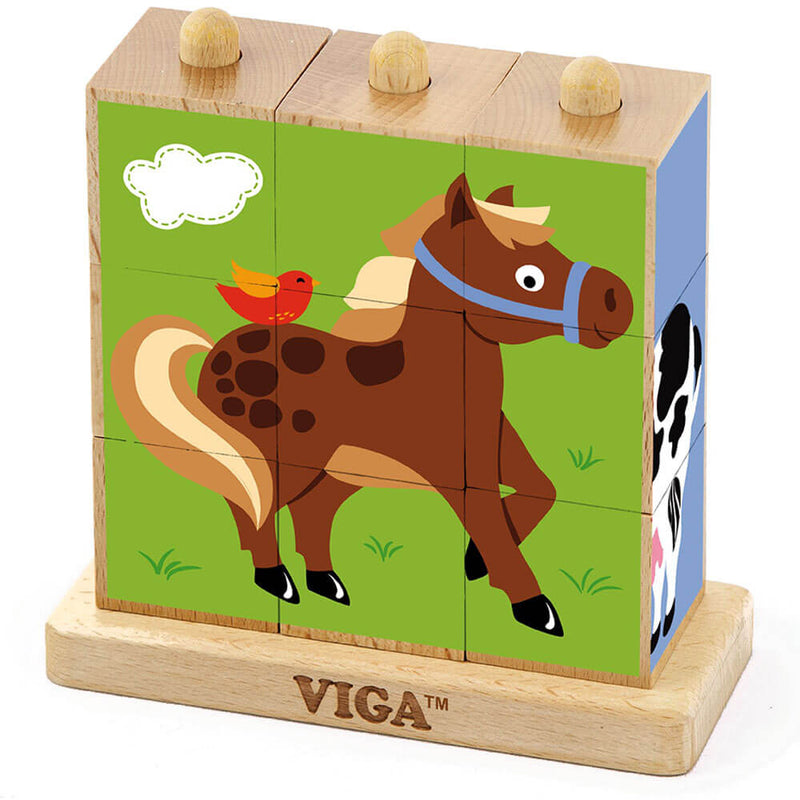  VG Puzzle Cubos Apilables 9pzs