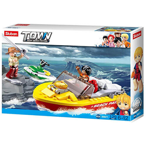 Sluban Rescue Boat Surf Beach 129pc