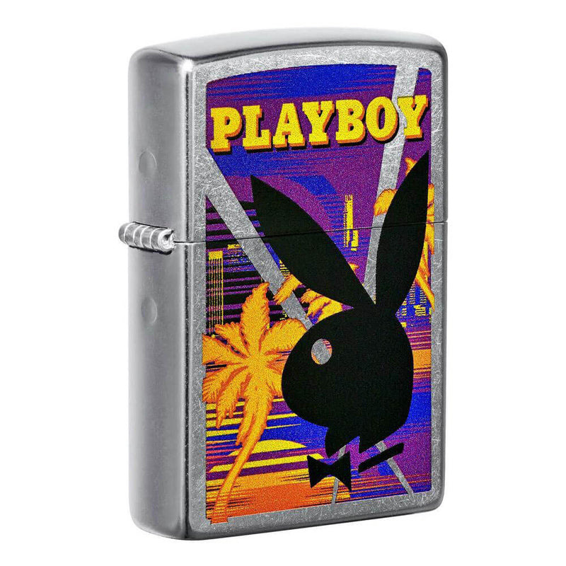  Encendedor Zippo Playboy Design Street cromado