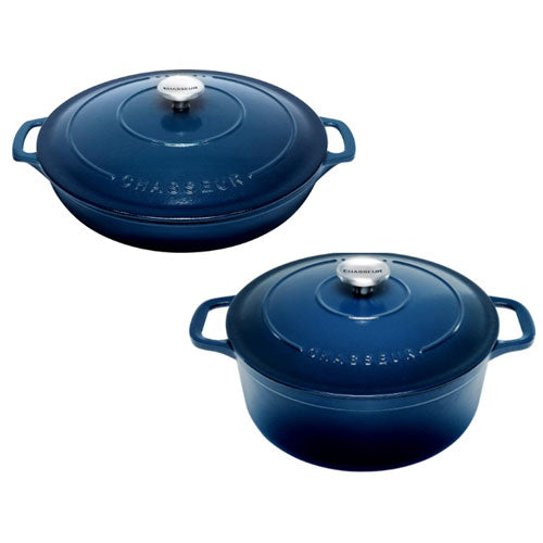 Chasseur Round French Oven (Licorice Blue)