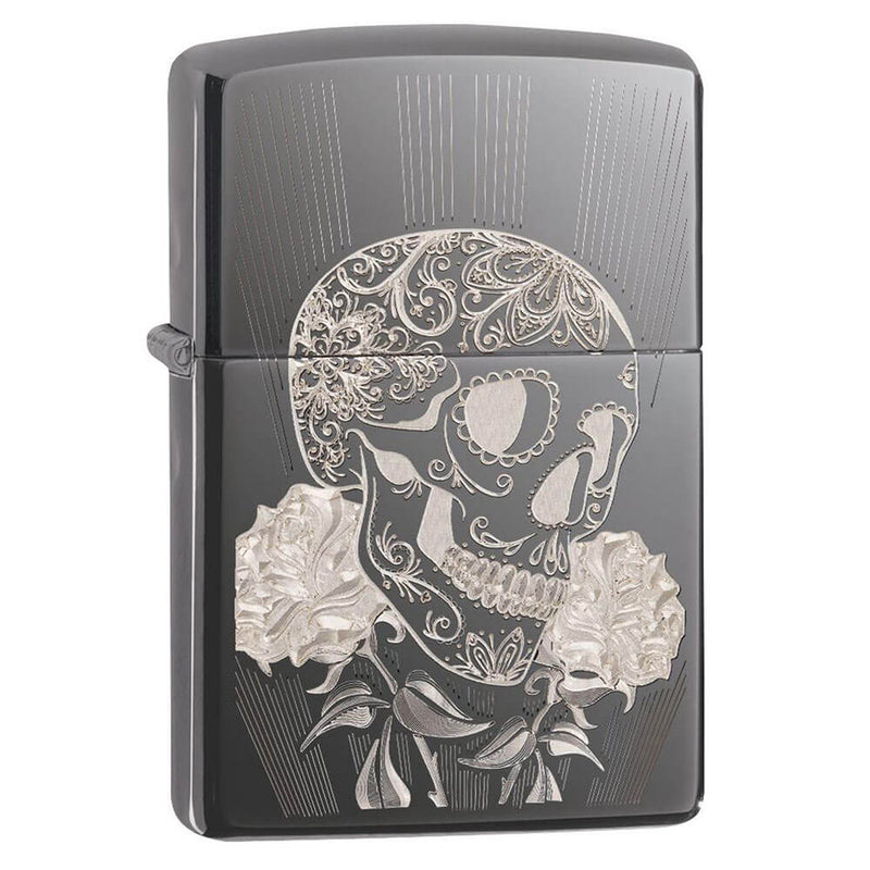 Zippo Ice Fancy Skull Lighter