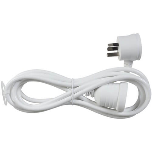 Piggyback Plug Mains Extension Cable 240V 10A (White)