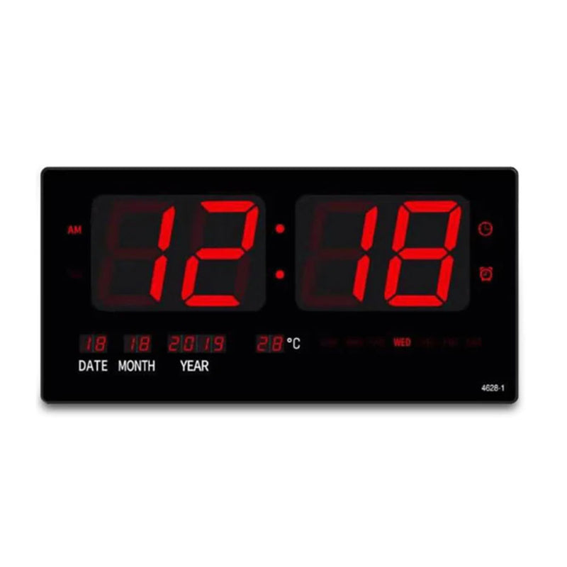  Reloj de pared con calendario y temperatura LED