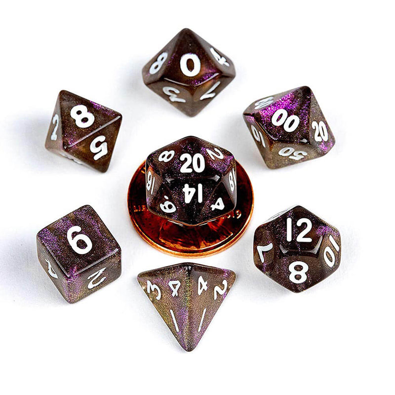 MDG Acrylic 10mm Poly Dice Set Stardust