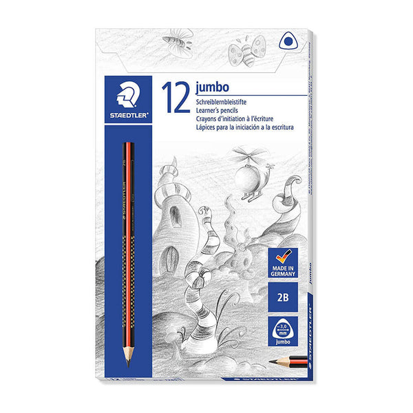 Staedtler Jumbo Triangular Graphite Lead Pencil 2B (12pk)