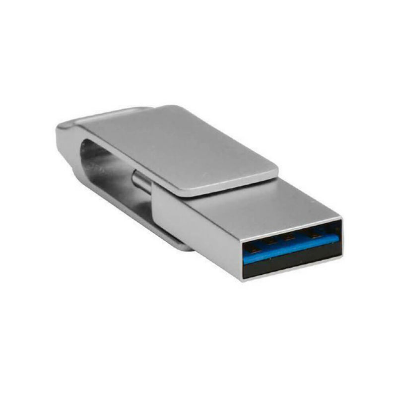  Unidad de disco de bolsillo Shintaro USB-C y USB-A (plateada)