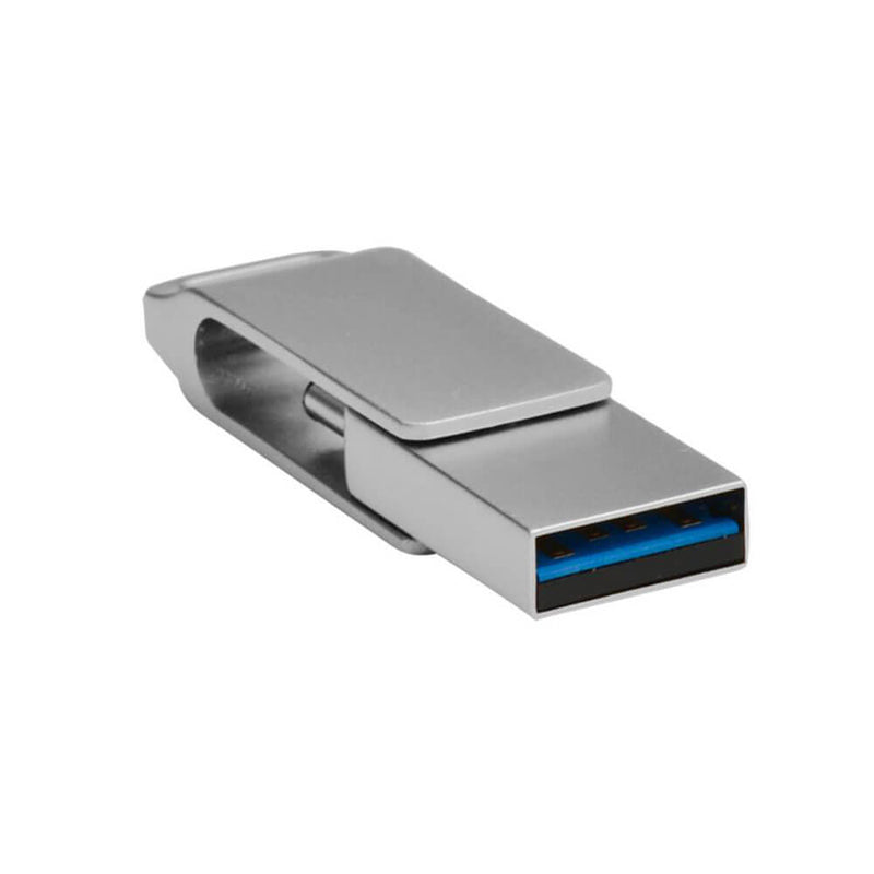  Unidad de disco de bolsillo Shintaro USB-C y USB-A (plateada)