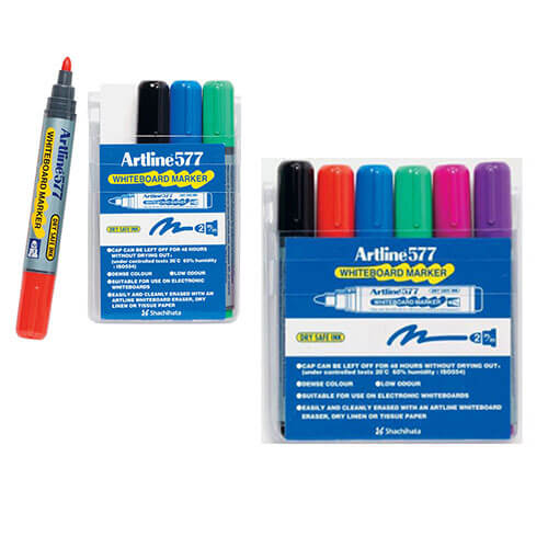 Artline Whiteboard Marker 3mm Bullet Assorted