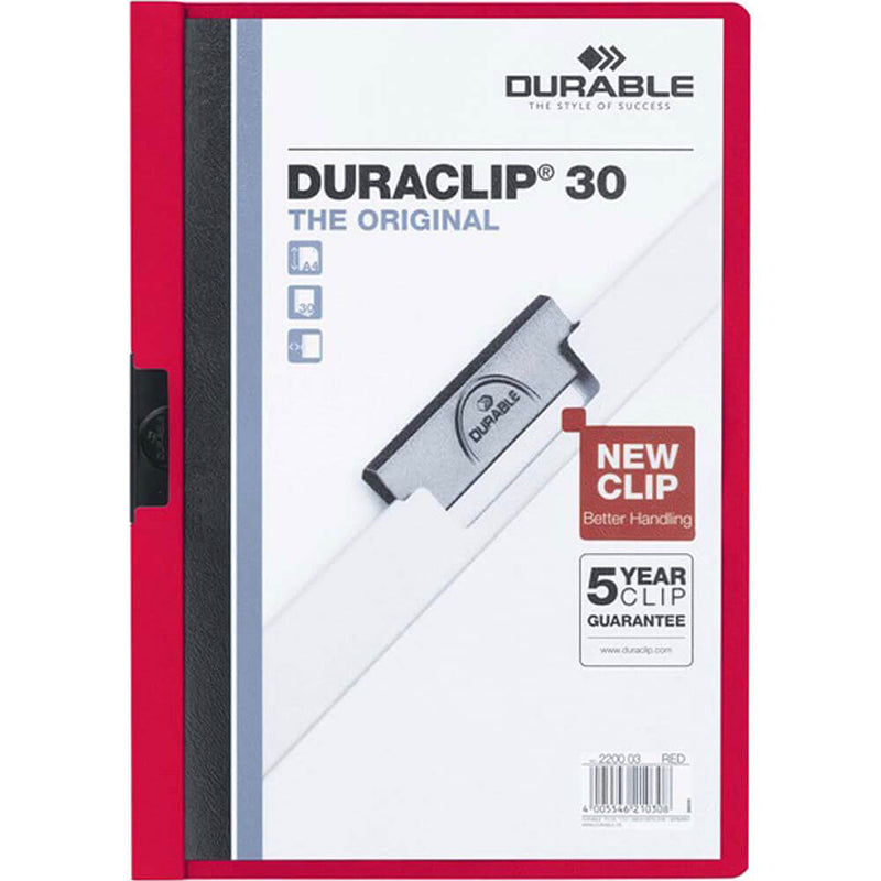  Durable Duraclip - Archivador plano con abrazadera para 30 hojas (A4)