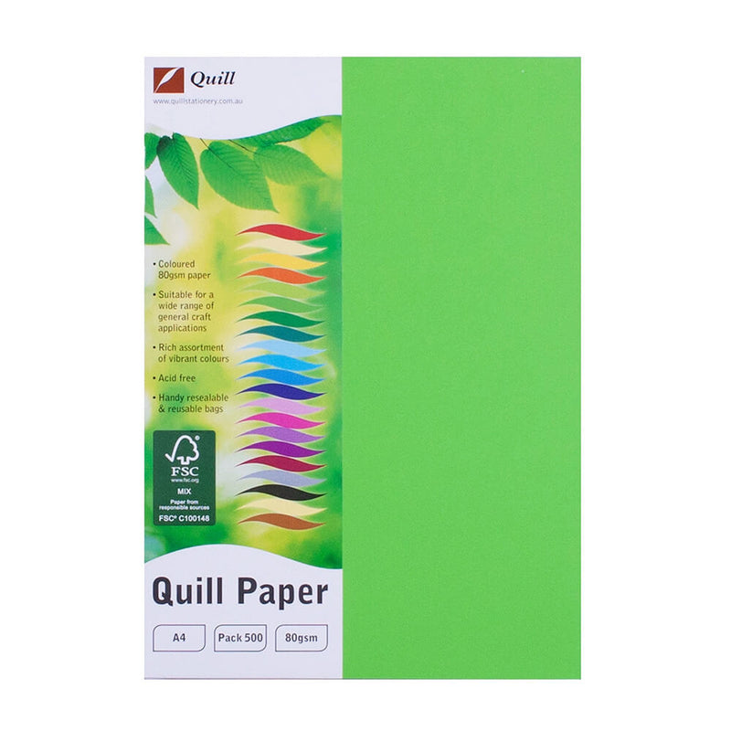  Papel de copia en color Quill A4, paquete de 500 (80 g/m2)